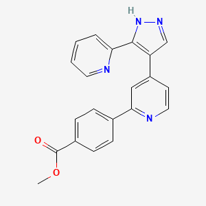molecular formula C21H16N4O2 B1626226 Methyl 4-(4-(3-(pyridin-2-yl)-1H-pyrazol-4-yl)pyridin-2-yl)benzoate CAS No. 886444-10-6