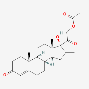 molecular formula C24H34O5 B1626237 17-Hydroxy-16-methyl-3,20-dioxopregn-4-en-21-yl acetate CAS No. 426-43-7
