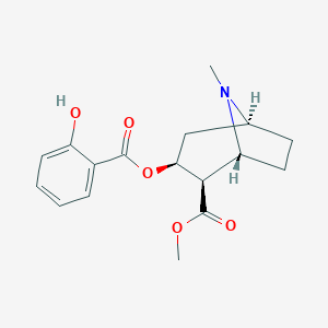 molecular formula C17H21NO5 B162624 水杨酸甲基芽子碱 CAS No. 89339-17-3