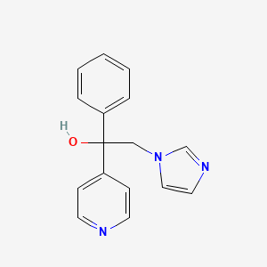 molecular formula C16H15N3O B1626247 2-(1H-imidazol-1-yl)-1-phenyl-1-(4-pyridinyl)ethanol CAS No. 99161-86-1