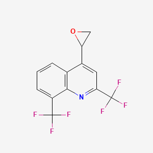 molecular formula C13H7F6NO B1626257 2-[2,8-Bis(trifluoromethyl)-4-quinolyl]oxirane CAS No. 57120-54-4