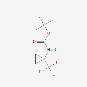 molecular formula C9H14F3NO2 B1626273 叔丁基[1-(三氟甲基)环丙基]氨基甲酸酯 CAS No. 902494-31-9