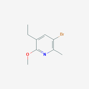 molecular formula C9H12BrNO B1626274 3-Bromo-5-ethyl-6-methoxy-2-methylpyridine CAS No. 867006-25-5