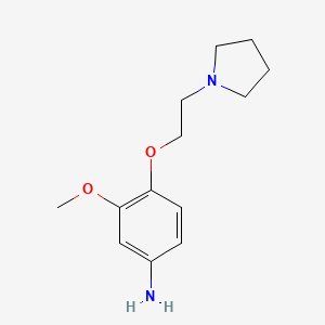 molecular formula C13H20N2O2 B1626282 3-甲氧基-4-(2-(吡咯烷-1-基)乙氧基)苯胺 CAS No. 394248-90-9