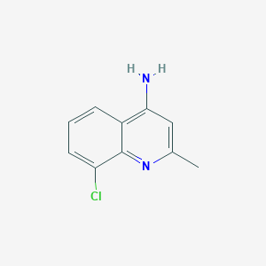 molecular formula C10H9ClN2 B1626312 8-Chloro-2-methylquinolin-4-amine CAS No. 68017-48-1