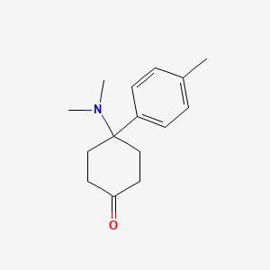 molecular formula C15H21NO B1626320 4-(Dimethylamino)-4-(p-tolyl)cyclohexanone CAS No. 65619-06-9