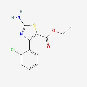 molecular formula C12H11ClN2O2S B1626337 Ethyl 2-amino-4-(2-chlorophenyl)thiazole-5-carboxylate CAS No. 74476-57-6