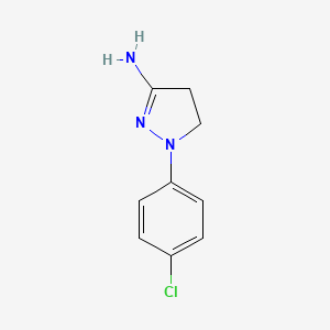 molecular formula C9H10ClN3 B1626346 1-(4-氯苯基)-4,5-二氢-1H-吡唑-3-胺 CAS No. 6508-11-8