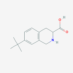 molecular formula C14H19NO2 B1626377 7-Tert-butyl-1,2,3,4-tetrahydroisoquinoline-3-carboxylic acid CAS No. 77140-81-9