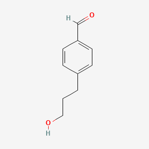 molecular formula C10H12O2 B1626378 4-(3-Hydroxypropyl)benzaldehyde CAS No. 81121-62-2