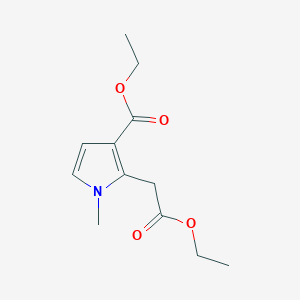molecular formula C12H17NO4 B1626399 Ethyl 2-(2-ethoxy-2-oxoethyl)-1-methylpyrrole-3-carboxylate CAS No. 62380-76-1