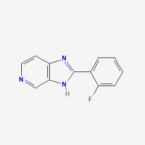 molecular formula C12H8FN3 B1626410 2-(2-fluorophenyl)-3H-imidazo[4,5-c]pyridine CAS No. 89075-43-4