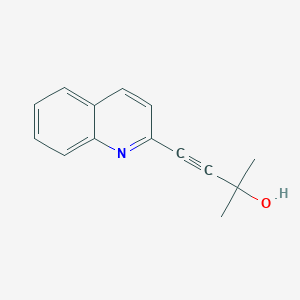 molecular formula C14H13NO B1626433 3-Butyn-2-ol, 2-methyl-4-(2-quinolinyl)- CAS No. 831235-64-4