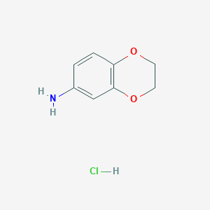molecular formula C8H10ClNO2 B1626436 2,3-Dihydrobenzo[b][1,4]dioxin-6-amine hydrochloride CAS No. 801316-07-4