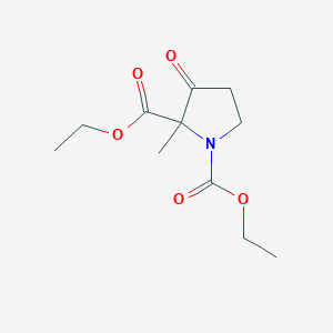 molecular formula C11H17NO5 B1626452 Diethyl 2-methyl-3-oxopyrrolidine-1,2-dicarboxylate CAS No. 61334-21-2