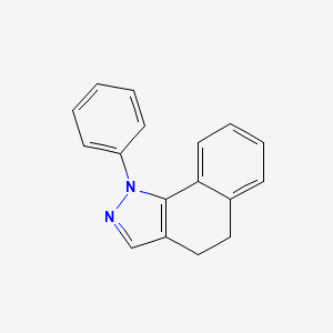 molecular formula C17H14N2 B1626456 1-Phenyl-4,5-dihydro-1H-benzo[g]indazole CAS No. 60656-04-4