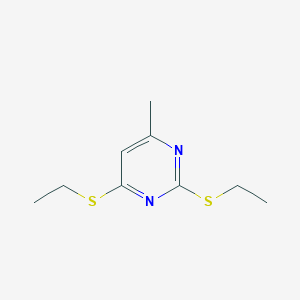 molecular formula C9H14N2S2 B1626466 2,4-Bis(ethylsulfanyl)-6-methylpyrimidine CAS No. 67914-08-3