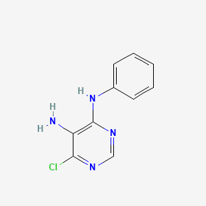 molecular formula C10H9ClN4 B1626472 6-Chloro-N4-phenylpyrimidine-4,5-diamine CAS No. 41259-65-8