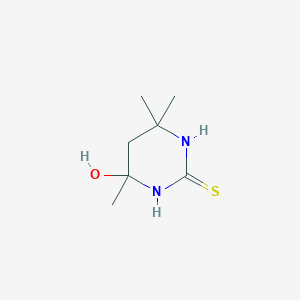 molecular formula C7H14N2OS B1626488 4-Hydroxy-4,6,6-trimethyltetrahydropyrimidine-2(1H)-thione CAS No. 937-73-5