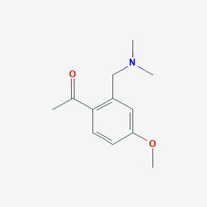 molecular formula C12H17NO2 B1626490 1-(2-((二甲氨基)甲基)-4-甲氧基苯基)乙酮 CAS No. 77973-25-2