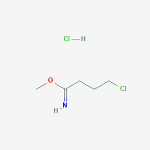 molecular formula C5H11Cl2NO B1626493 Methyl 4-chlorobutanimidate hydrochloride CAS No. 77570-15-1
