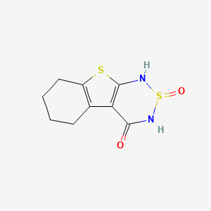 molecular formula C9H10N2O2S2 B1626500 5,6,7,8-Tetrahydro-1H-[1]benzothieno[2,3-c][1,2,6]thiadiazin-4(3H)-one-2-oxide CAS No. 77651-49-1