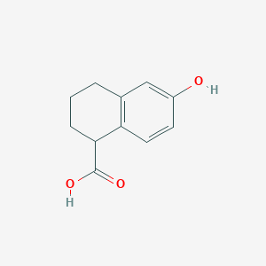 molecular formula C11H12O3 B1626503 6-Hydroxy-1,2,3,4-tetrahydronaphthalene-1-carboxylic acid CAS No. 80859-00-3