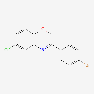 molecular formula C14H9BrClNO B1626504 3-(4-Bromophenyl)-6-chloro-2H-1,4-benzoxazine CAS No. 309263-43-2
