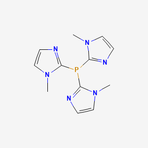 molecular formula C12H15N6P B1626507 Tris(1-methylimidazol-2-yl)phosphine CAS No. 80679-27-2