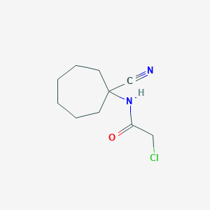 molecular formula C10H15ClN2O B1626509 2-chloro-N-(1-cyanocycloheptyl)acetamide CAS No. 78735-01-0