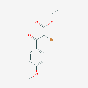 molecular formula C12H13BrO4 B1626536 Ethyl 2-bromo-3-(4-methoxyphenyl)-3-oxopropanoate CAS No. 87943-96-2