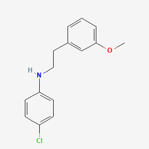 molecular formula C15H16ClNO B1626554 4-氯-N-(3-甲氧基苯乙基)苯胺 CAS No. 749806-32-4