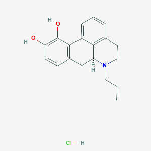 molecular formula C19H22ClNO2 B1626570 (6As)-6-propyl-5,6,6a,7-tetrahydro-4H-dibenzo[de,g]quinoline-10,11-diol;hydrochloride CAS No. 79703-31-4