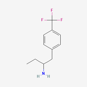 molecular formula C11H14F3N B1626578 1-[4-(Trifluoromethyl)phenyl]butan-2-amine CAS No. 89763-80-4