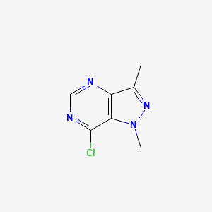 molecular formula C7H7ClN4 B1626596 7-氯-1,3-二甲基-1H-吡唑并[4,3-d]嘧啶 CAS No. 89239-18-9