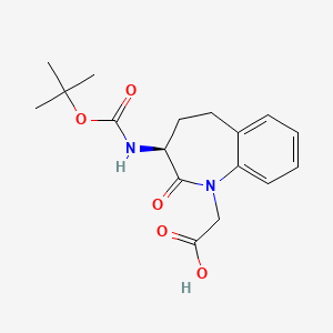 B1626617 {(3S)-3-[(tert-Butoxycarbonyl)amino]-2-oxo-2,3,4,5-tetrahydro-1H-1-benzazepin-1-yl}acetic acid CAS No. 94793-95-0