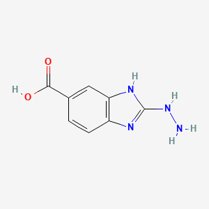 molecular formula C8H8N4O2 B1626628 2-Hydrazinyl-1H-benzimidazole-6-carboxylic acid CAS No. 99122-17-5