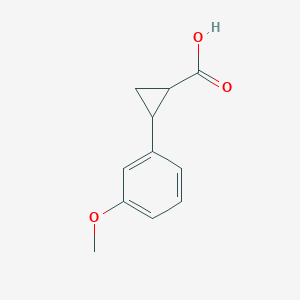 molecular formula C11H12O3 B1626644 2-(3-甲氧基苯基)环丙烷-1-羧酸 CAS No. 900254-25-3