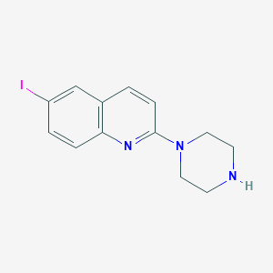 molecular formula C13H14IN3 B1626646 6-Iodo-2-piperazin-1-yl-quinoline CAS No. 296759-25-6