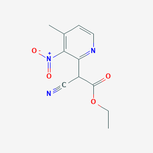 B1626658 Ethyl 2-cyano-2-(4-methyl-3-nitropyridin-2-yl)acetate CAS No. 56057-20-6