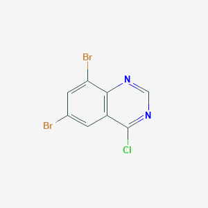 molecular formula C8H3Br2ClN2 B1626665 6,8-二溴-4-氯喹唑啉 CAS No. 98436-45-4