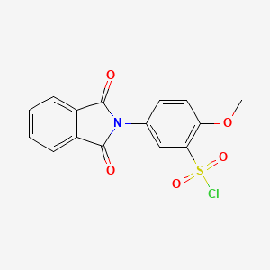 molecular formula C15H10ClNO5S B1626669 5-(1,3-二氧代异吲哚-2-基)-2-甲氧基苯-1-磺酰氯 CAS No. 885279-82-3