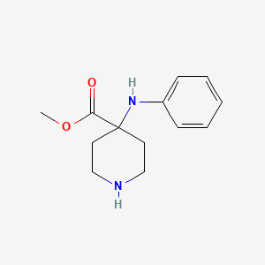 B1626687 4-Piperidinecarboxylic acid, 4-(phenylamino)-, methyl ester CAS No. 61085-80-1
