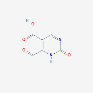 molecular formula C7H6N2O4 B1626689 4-Acetyl-2-hydroxypyrimidine-5-carboxylic acid CAS No. 62328-13-6