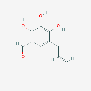 5-[(2E)-But-2-en-1-yl]-2,3,4-trihydroxybenzaldehyde