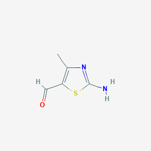 molecular formula C5H6N2OS B1626776 2-Amino-4-methyl-1,3-thiazole-5-carbaldehyde CAS No. 89021-10-3