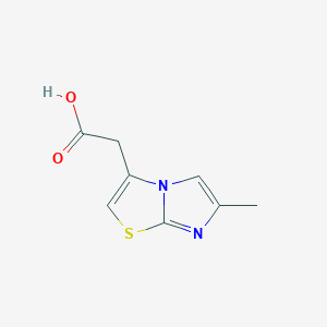 molecular formula C8H8N2O2S B1626841 (6-Methylimidazo[2,1-b][1,3]thiazol-3-yl)acetic acid CAS No. 68347-90-0