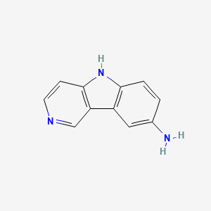 molecular formula C11H9N3 B1626866 5H-吡啶并[4,3-B]吲哚-8-胺 CAS No. 79642-24-3