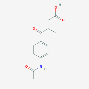 molecular formula C13H15NO4 B1626920 4-(4-Acetamidophenyl)-3-methyl-4-oxobutanoic acid CAS No. 36725-26-5