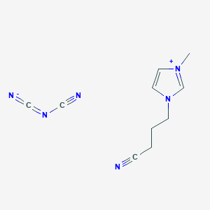molecular formula C10H12N6 B1626939 1-(3-氰基丙基)-3-甲基咪唑鎓双氰胺 CAS No. 879866-74-7